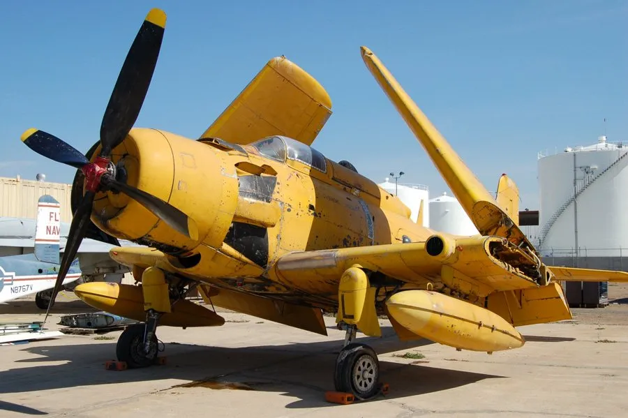 USS Midway Museum Welcomes Back Its Restored Douglas A-1 Skyraider 11 uss midway museums douglas a 1 skyraider buno 127922 sweden