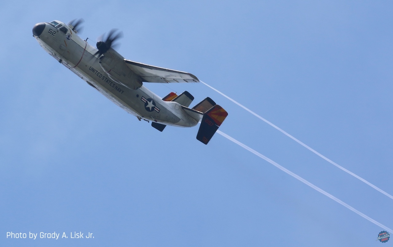 Valiant Air Command Welcomes C-2A Greyhound as Navy Retires Type 12 valiant air command welcomes c 2a greyhound as navy retires type flyby 1