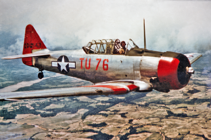 vintage tu 76 aircraft over landscape