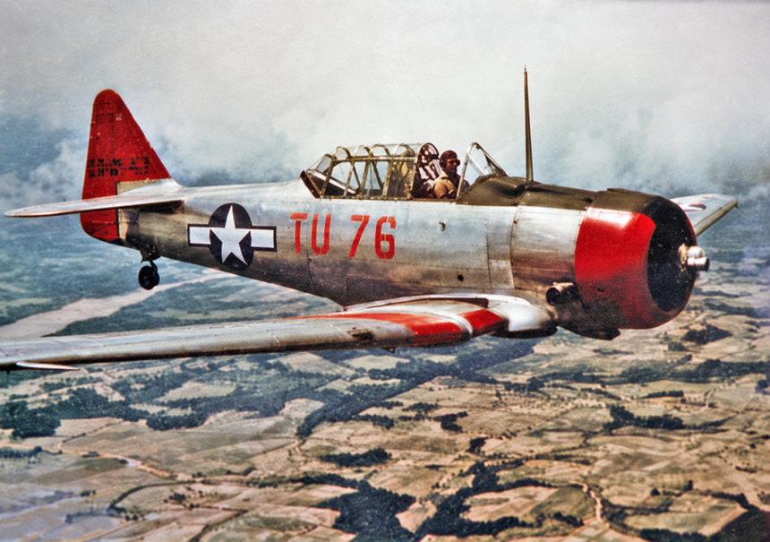 vintage tu 76 aircraft over landscape