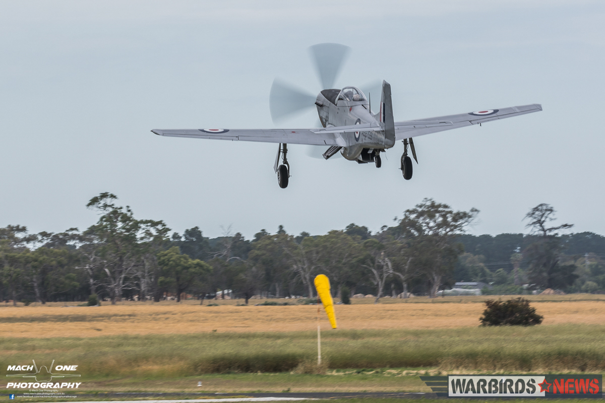 A68-199 thunders into the overcast sky at Tyabb. (photo by Matt Savage/Mach One Photography)