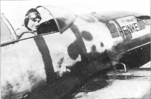 Today In Aviation History: New Airspeed Record Flown with Heinkel He 100 14 Дитерли в кабине рекордного Не 100V8 после полёта 30 марта 1939 года